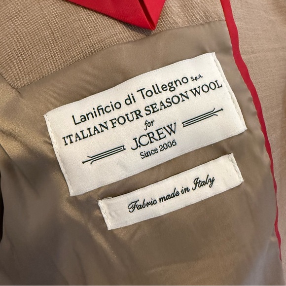 J.Crew Vivienne Italian Wool Blazer Tan Gold Button Women’s 12T Tall - Picture 11 of 16